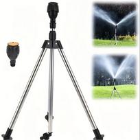 360° Rotating Tripod Sprinkler for Lawn/Garden, Double-Sided Coverage, Telescoping Design Sprinkler