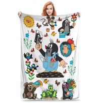 The Little Mole Cartoon Animal Blanket Cozy Soft Throw Blankets for Couch 50x60 Inch Multiple Sizes Bedspreads Size: 75*100cm, Weight: 230 GSM