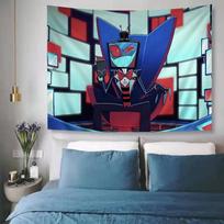 Anime Vox Tapestry H Hazbin H Hotel TV Head Devil Printing Tapestry Teen Boy Room Dormitory Game Room Decoration 100X70CM