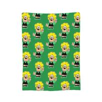 M-Mafaldas Break Time Sitting and Relaxing Position Blanket Wool Throw Blankets Home Couch Printed Ultra-Soft Warm Bedspreads, Size: 75*100cm, Weight: 230 GSM