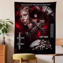 Singer L-Lady Gaga Chart Tapestry For Living Room Home Dorm Decor Art Home Decor 100X70CM