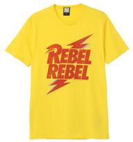 Amplified Tshirt David Bowie Rebel Rebel Yellow New 1974 M