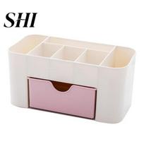 Nagų dailės manikiūro įrankiai Desktop Storage Box Drawer Papuošalai Kosmetikos Organizatorius rožinė