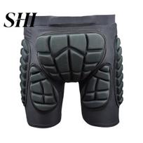 Motorcycle Shorts Protector Protective Shockproof Anti-fall Anti-collision Wear-resistant Hip Protection Motocross 3D Padded Armor Pants Motor XL juoda