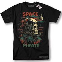 Astronaut Skeleton Space Pirate Shirt Space Galaxy Cool Gift Graphic T-shirt Unisex T-Shirt S įvairiaspalvis