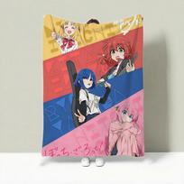 Anime B-Bocchi the Rock! Lengvas pledas 240g, flanelinis, minkštas, draugiškas odai, vasaros vėsinimui 75X95CM
