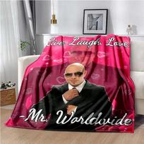 Mėtomas pledas Ponas 305 Pitbulis MR Visame Pasaulyje Hipio Plakatas Spausdintas Flanelės Grūdo Rankšluostis Minkštas Pliušinis Sofos Lovo Purus Pledas 75X95CM