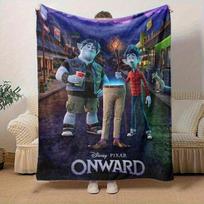 1 vnt., Disney Pixar filmo „Pirmyn“ atributika: Namų dekoratyvinis pledas Puikiai tinka ant sofos, lovos, kelionėms, stovyklavimui, automobilyje 75X95CM