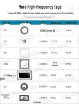 RFID High-Frequency Book Tag - ISO15693 Smart Management Tag with Printed Pattern Blank Label [50*50mm]