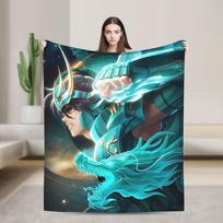 Saints Seiyas Vilnonis pledas Zodiako Riteriai Minkštas pledas namų sofai miegamojo antklodė 75X95CM