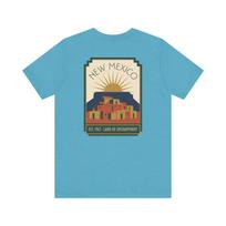 New Mexico Pueblo Art Deco T-Shirt | Retro Land of Enchantment Sunset Graphic Tee | NM Gift S