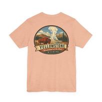 Yellowstone - Mid Century National Park T-Shirt | Retro Wyoming Geyser Bison Graphic Tee | Vintage Travel Souvenir Shirt 2XL
