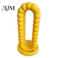 Sturdy Gaming Headset Mount 3D Printed Headphone Stand, Minimalist Stand Display Unique Decorative Desk Accessory for Home Office PETG Artistic Figure geltona
