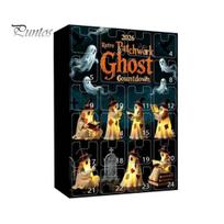 Halloween Gifts for Teens Advent Calendar 2026, 24 Day Countdown Box with Trick or Treat Ghost Mini Figures, Collectible Toy Set Kids Spooky 1pc black
