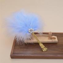 Exquisite Pearl Portable Fan Fairy Style Chinese Style Fan Creative Dance Fan  Party Props mėlyna