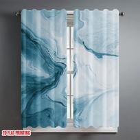 Blue marble vortex pattern Print Drapes Room Darkening Window Curtains for Home Decor,Rod Pocket Blackout Curtains Bedroom 60×150cm