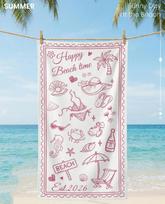 1pc Vibrant Tropical Lily Floral Print Quick Dry Lightweight Breathable Soft Comfortable Beach Towel for Pool Use 50x100cm