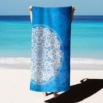 Microfiber Beach Towels Quick Drying Towel Swim Towel Super Soft Absorbent Towel for The Swimming, Sports, Beach, Camping, Gym, 70x140cm mėlyna