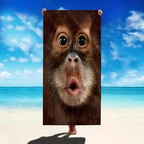 Unique Monkey Pattern Beach Towel Soft Sand Free Quick Dry Comfortable Towel for Beach Pool Travel Daily Use 50X100cm