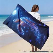 1pc 8 Styles of Vibrant Printed Beach Towels, Quick-Dry Microfiber Towels for Summer Beach Vacation 35x75cm