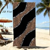Watercolor Palm Tree Pink Town Scenery Beach Towel Lightweight Quick Dry Microfiber Towel For Beach Pool Bath Travel Daily Use 50x100cm