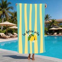 Tropical Palm Leaves Water Ripple Beach Towel Blue Ocean Wave Design Quick Dry Sand Free Towel For Swimming 50x100cm