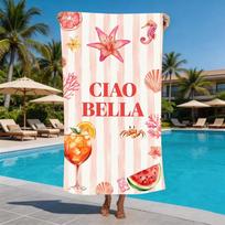 Amalfi Coast Italian Microfiber Beach Towel Sand Free Pool Towels Quick Dry Super Absorbent Swim Blanket 50X100CM