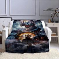 Black Myth WuKong D Printed Throw Blanket Warm Flannel Soft Cozy Bedding Perfect Birthday Gift Size: 75*100cm, Weight: 230 GSM