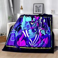 Helluva Boss Blitzo Plush Flannel Throw Blanket for Bedroom Living Room Sofa Picnic Soft Cozy Adult Animation Inspired Size: 75*100cm, Weight: 230 GSM
