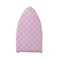 Hand-Held Holder Heat Resistant Glove Pad Iron Table Rack Sleeve Ironing Board Pink check