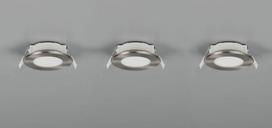 Trio Himal recessed spotlight LED brushed steel 3-pack gaismeklis 635110307 4017807663808