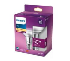 PHILIPS LED stikla 60W R80 E27 Silti balta 2700K 36D reflektora spuldze 8718699773854 929001891503