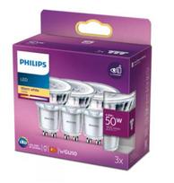 PHILIPS LED stikla 50W GU10 Silti balta 2700K 36D 3 gab spuldze 8718699776114 929001215256