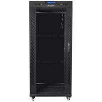 Lanberg montavimo spinta 19 27U FF01-6627-12BL, 600mm, 800kg, stiklinės durys, LCD ekranas, IP20, 4 vertikalios bėgeliai