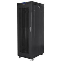 Lanberg Stovintis kabinetas 19 colių FF01-8037-23BL, 800x1000mm, 37U, 800kg, LCD ekranas, 4 ventiliatoriai 230V, perforuotos durys