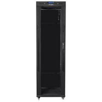 Lanberg Montavimo spinta 19 42U FF01-6642-12BL, 600mm, 42U, 800kg, IP20, LCD ekranas, 4 vertikalios bėgeliai, 2 ventiliatoriai