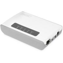 Digitus Tinklo serveris DN-13024, 2xUSB 2.0, 300Mbps, 64MB atmintis, 580MHz procesorius, 128 USB įrenginių