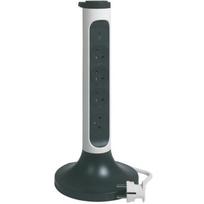 Legrand Maitinimo prailgintuvas 049410, 2m, 4x2PZ, juodas, grafito, apsauga nuo perkrovos