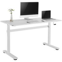 Maclean sėdėjimo ir stovėjimo stalas ER-401W, 70-117cm, 140x60cm, 40kg, reguliuojamas stovas, įtraukti montavimo priedai