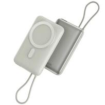 Bazic Fusion Mag ārējais akumulators (powerbank) | 10000 mAh | 22W | USB-C, MagSafe | LED ekrāns | pelēks