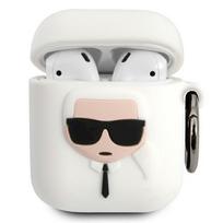 Karl Lagerfeld KLACCSILKHWH AirPods cover Silicone Ikonik / white