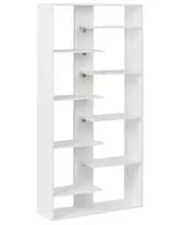 Knygų lentyna 8 lentynų FONTAS 180 cm Balta