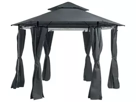 Sodo paviljonas PORTEL Metal 350 cm 350 cm grafito spalvos