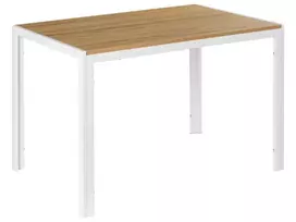 Valgomojo stalas MANN rudas/baltas 120 cm 80 cm