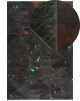 Kilimas ATALAN rudas 160 x 230 cm natūrali oda