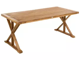Sodo stalas CALABRITTO 90 cm 180 cm Akacijos mediena Rudas
