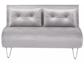 Dvivietė išskleidžiama sofa VESTFOLD, pilkas veliūras