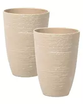 2 vazonų rinkinys CAMIA 35 cm smėlio spalvos