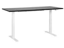 Elektra reguliuojamas stalas DESTINES juodas/baltas 180 cm 80 cm