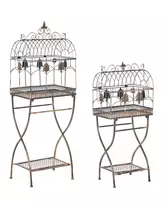 2 lentynų komplektas SICILY metalinis 122/90 cm 43/37 cm juodas